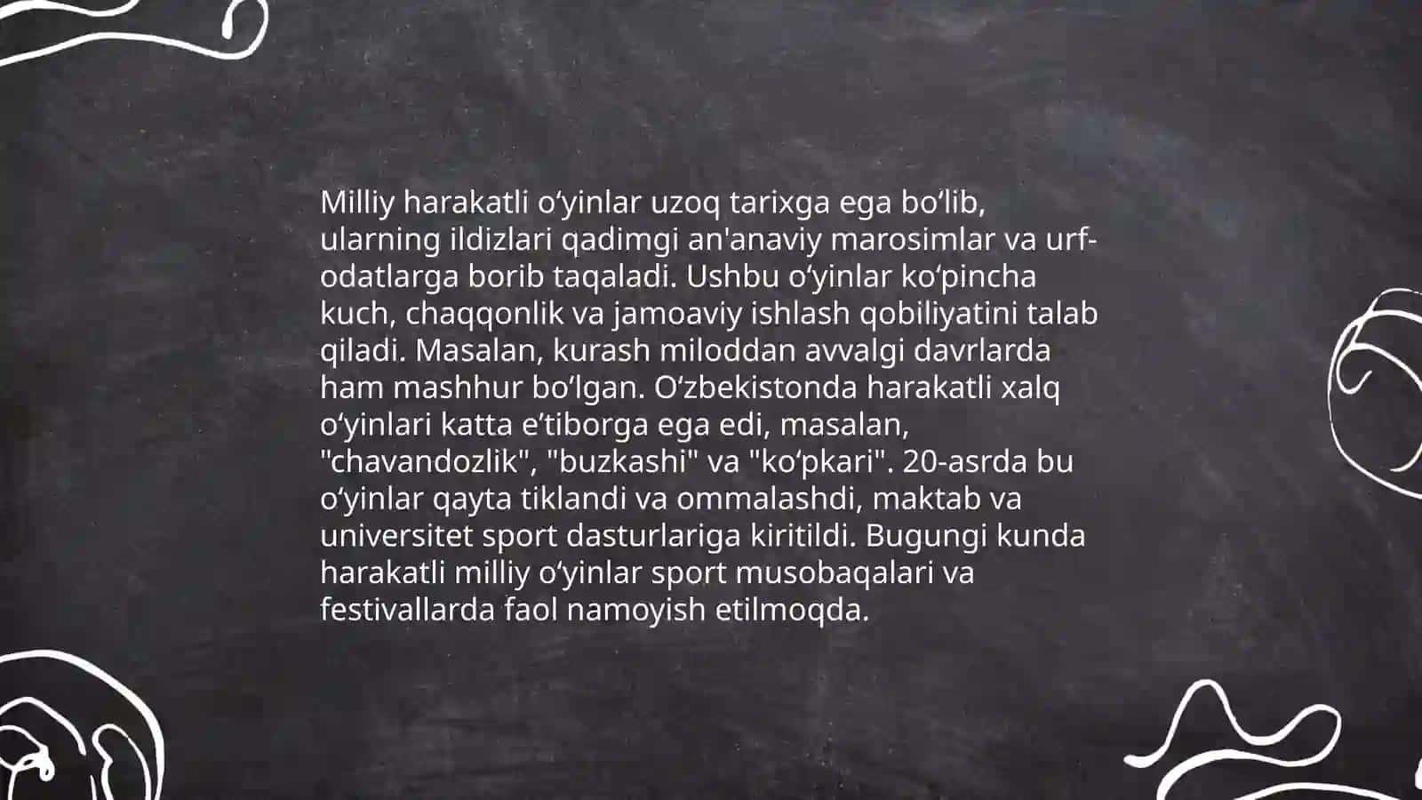 Milliy harakatli o'yinlarni boshlangʻich Tashkilotlarda tashkilash va o'tkazish 3