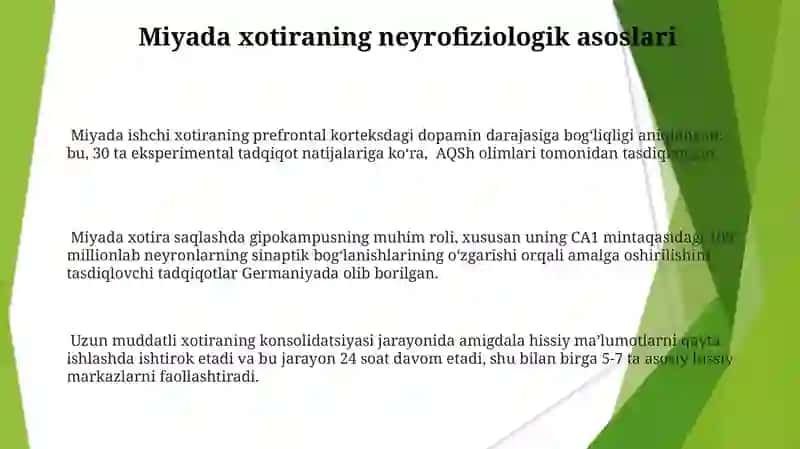 Xotira haqida tushuncha va uning nerv fizologik asosi 3
