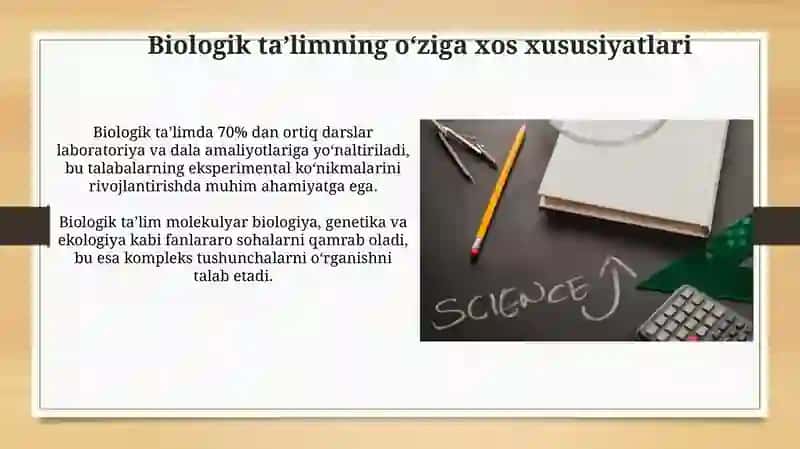 Biologik taʼlimning oʻziga xos xususiyatlari 3