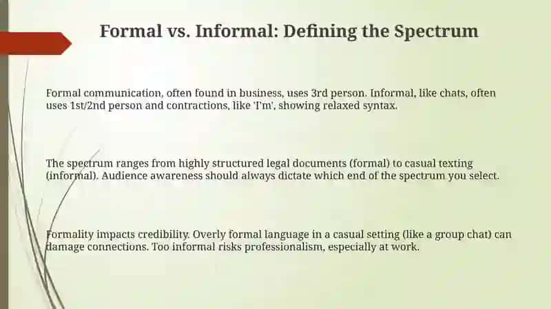 Formal vs. Informal: Key Distinctions 3