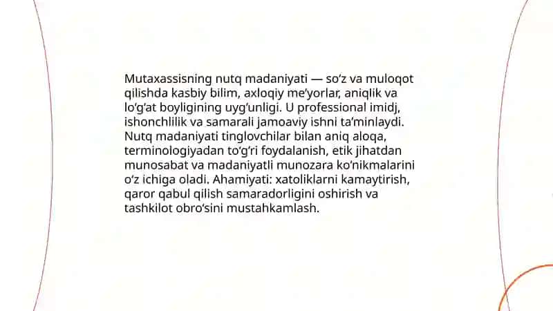 Mutaxassisning nutq madaniyati. Me’yor tushunchasi 3