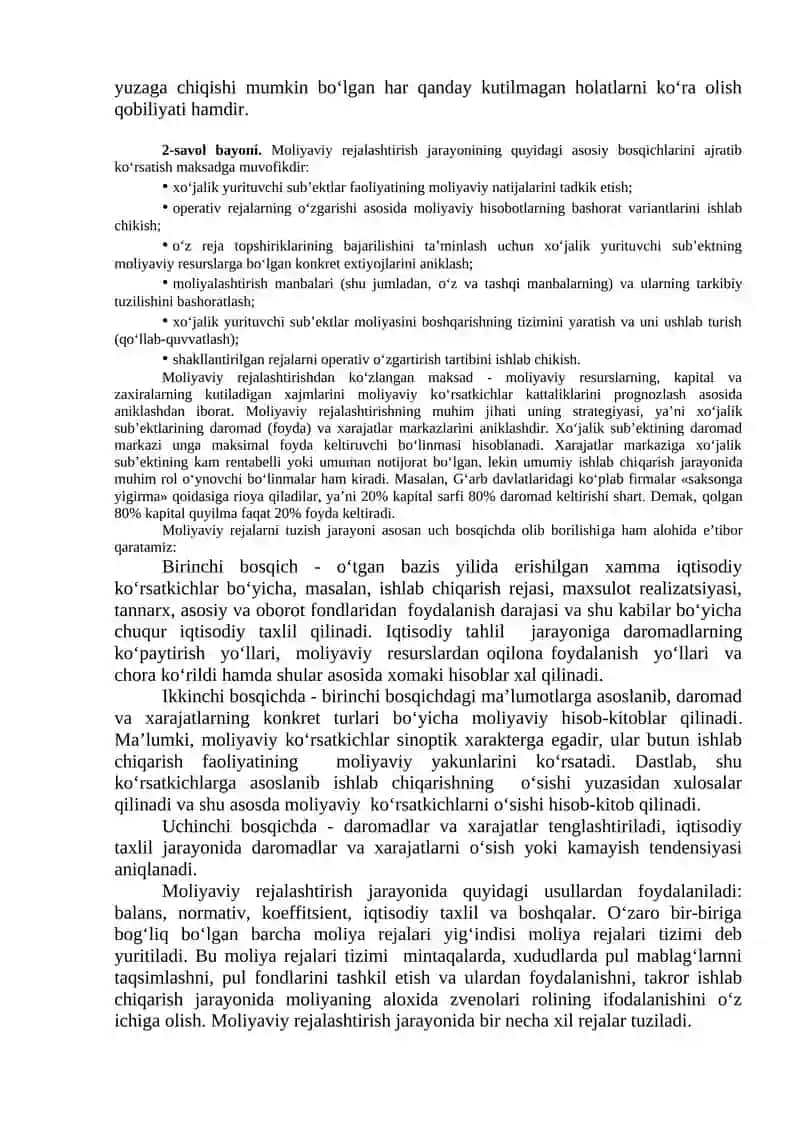 Moliyaviy rejalaştirish va byudjetlaştirish 3