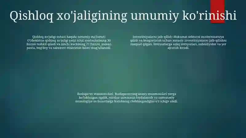Iqtisodning Qishloq Xo'Jali Tarmog'Iga Investitsiyalarni Jalb Qilish Va Ularning Boshqarish Muammolari 3
