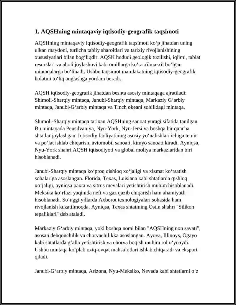 AQSHNING IQTISODIY GEOGRAFIK TASVIRI 3