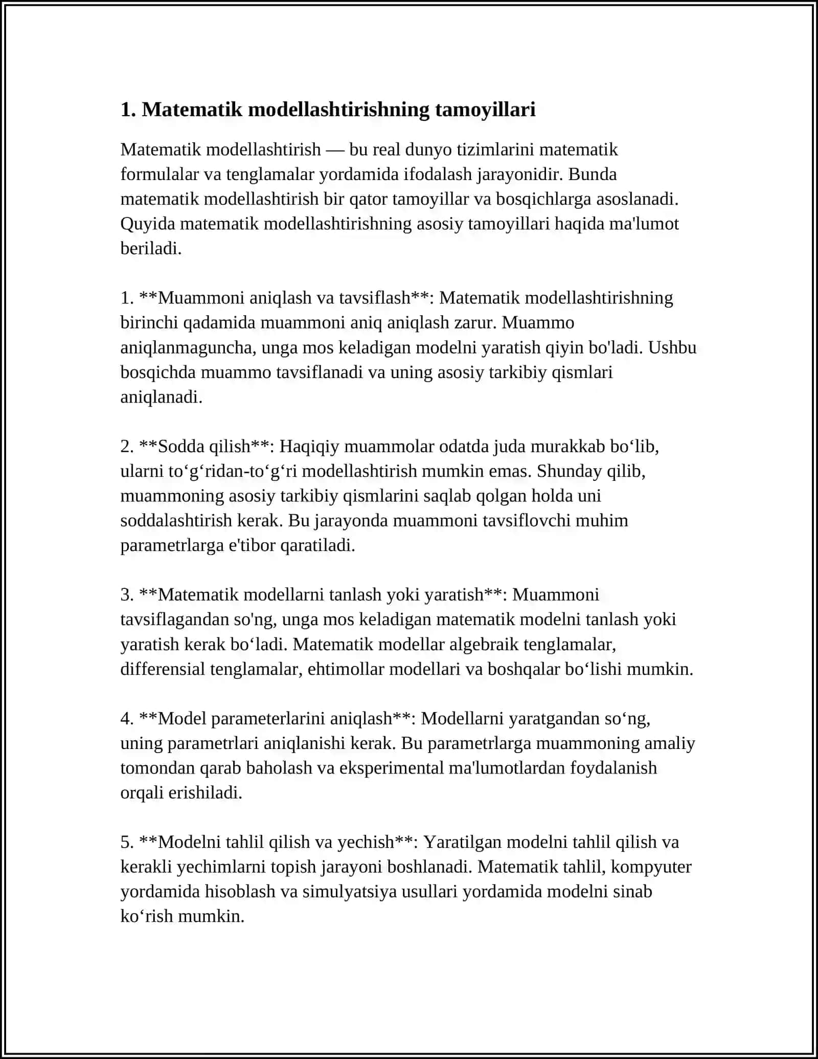 TIBBIYOTDA MATEMATIK MODELLASHTIRISH USLUBLARINI YARATISH 3