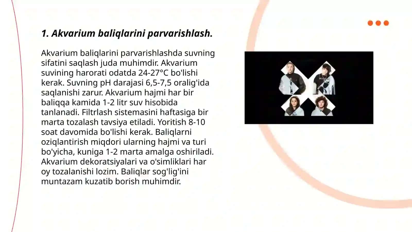 Akvarium va terrariumda yashovchi hayvonlarni parvarishlashning shart sharoitlarini o‘rganish 3