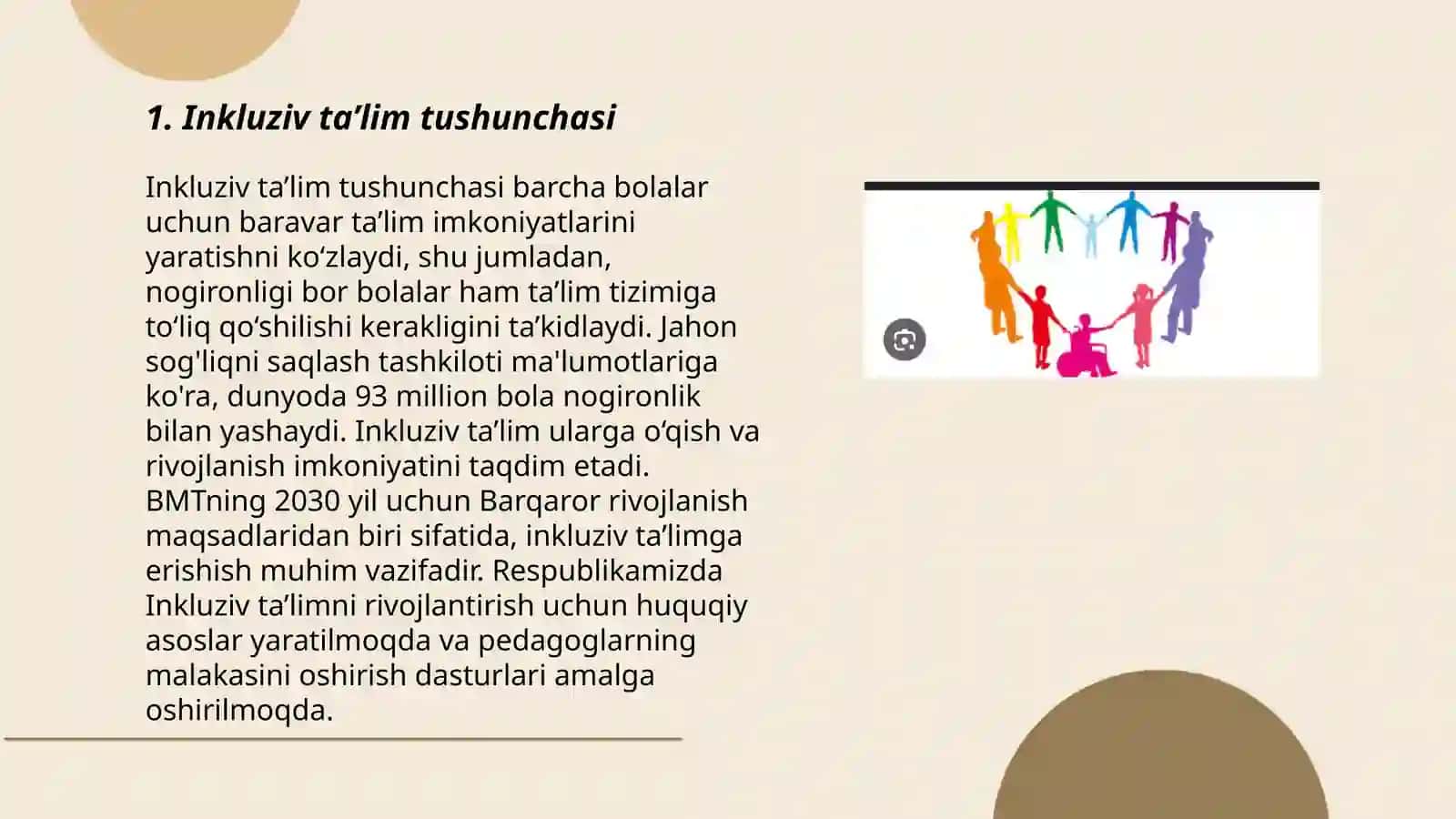 Inkluziv ta’lim dunyoqarash va ta’limiy konsepsiya sifatida 3