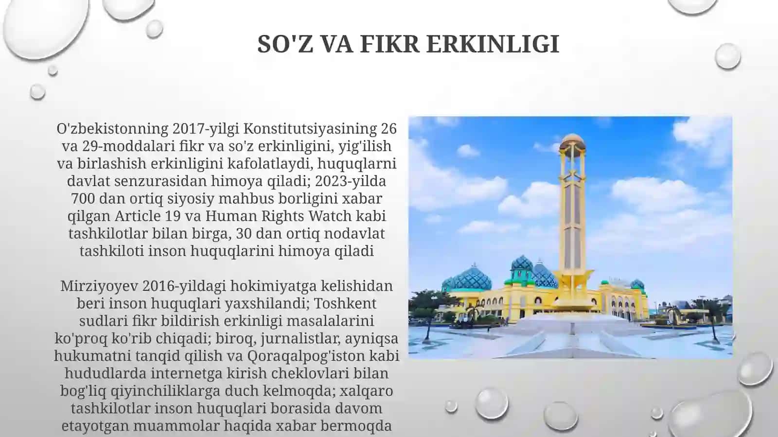 Yangi Oʻzbekiston dа Inson huquqlari va erkinliklari kafolatining yaratilishi 3