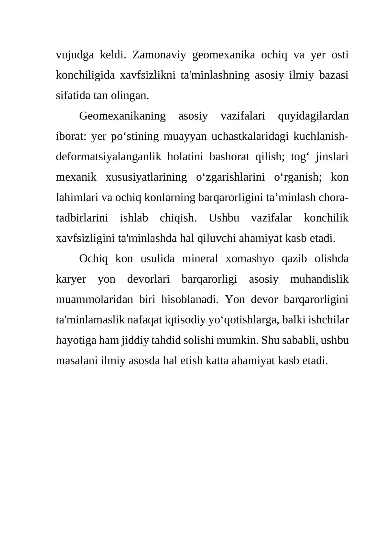 O‘zbekiston iqtisodiyotida konchilik sanoatining o‘rni 3