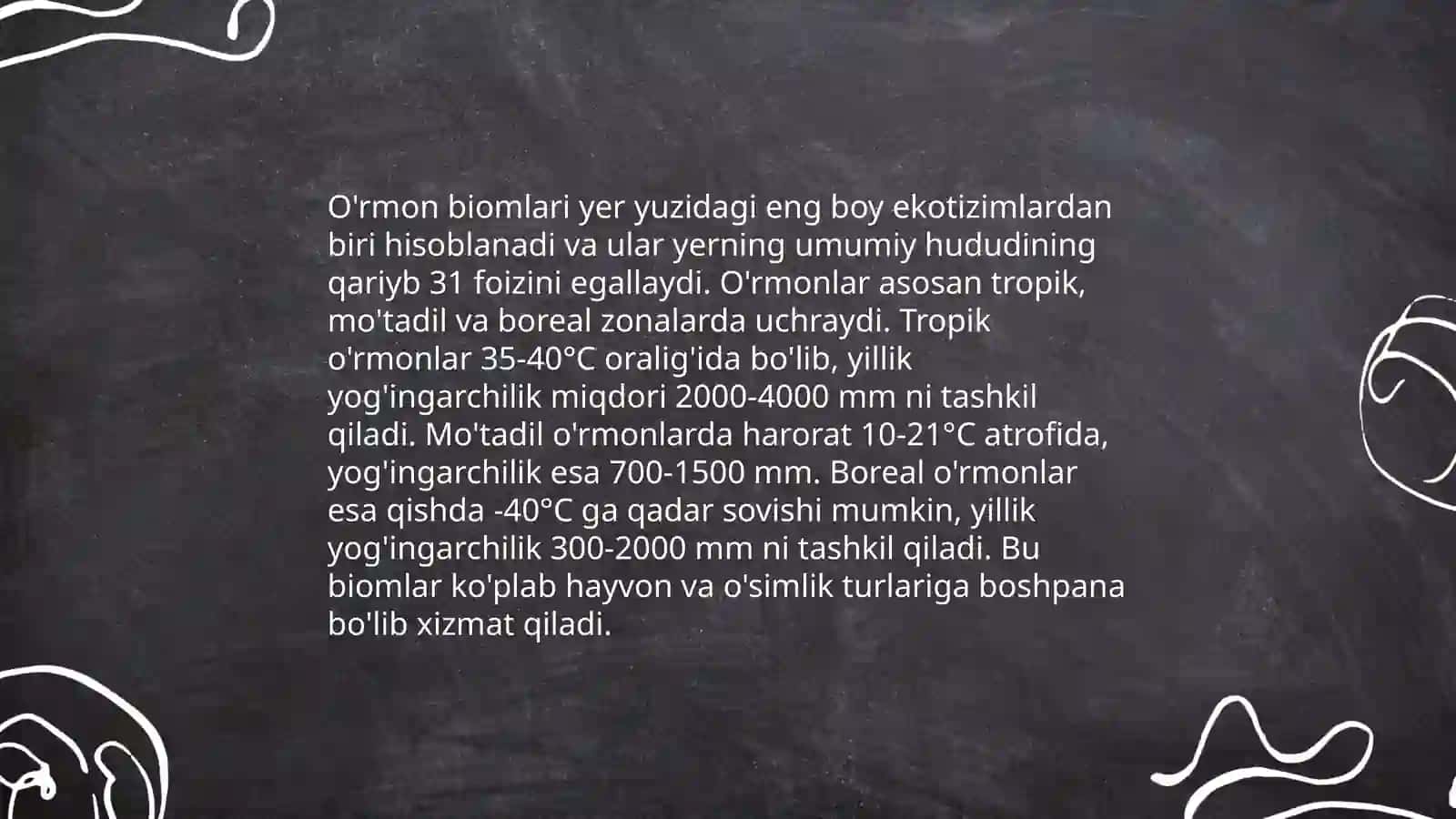 Quruqlikning biotik shox bo'limlari, quruqlik biomlarining zonal tiplari 3