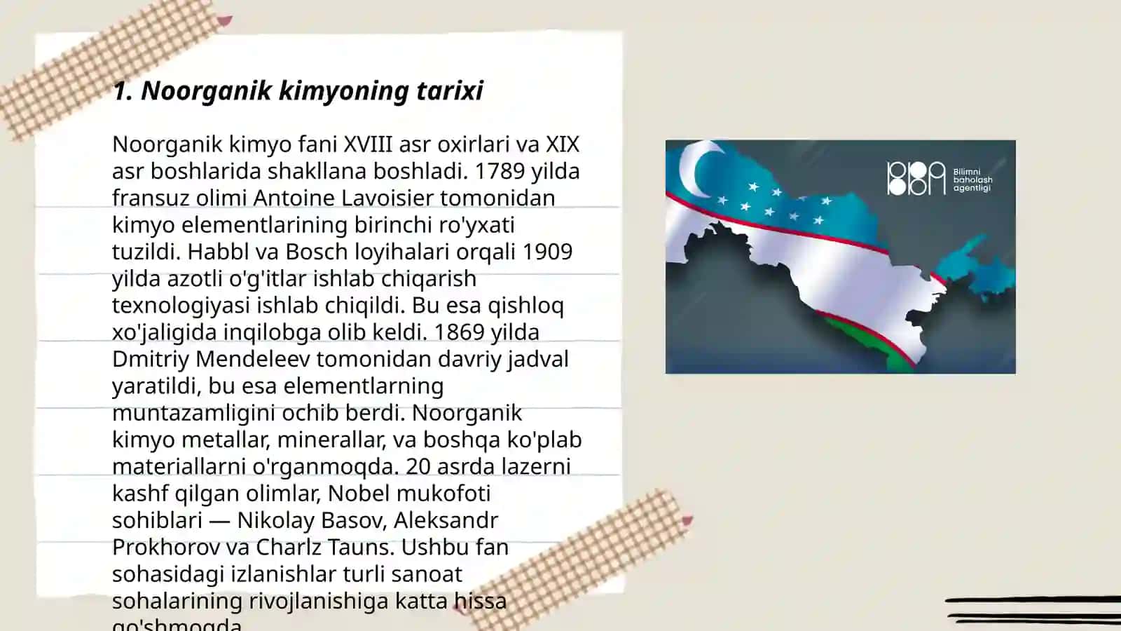 Noorganik kimyo fanining pretmedi rivojlanish davrlari va metodlari 3