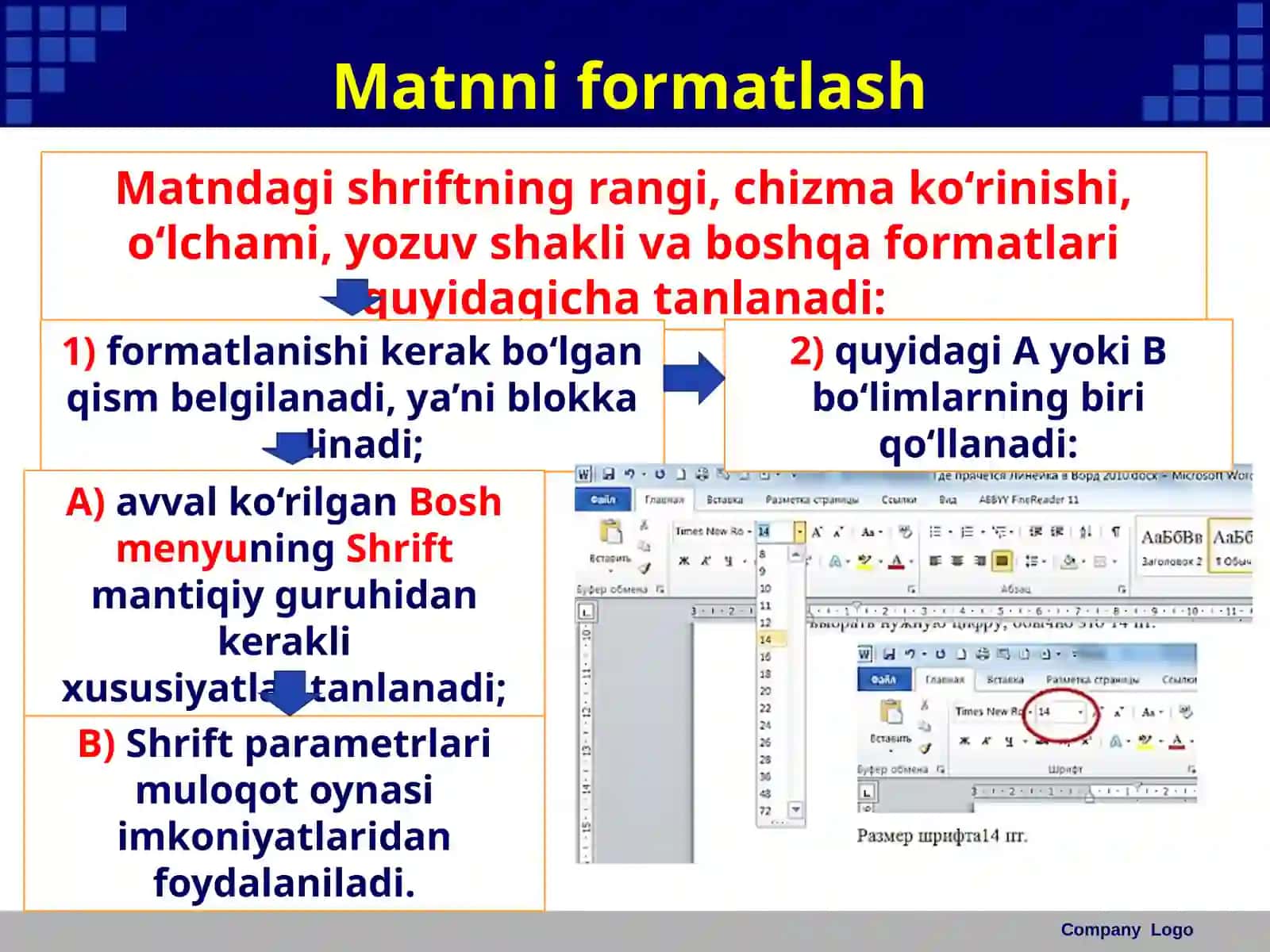 6-sinf Informatika Wordda hujjatni formatlash 3