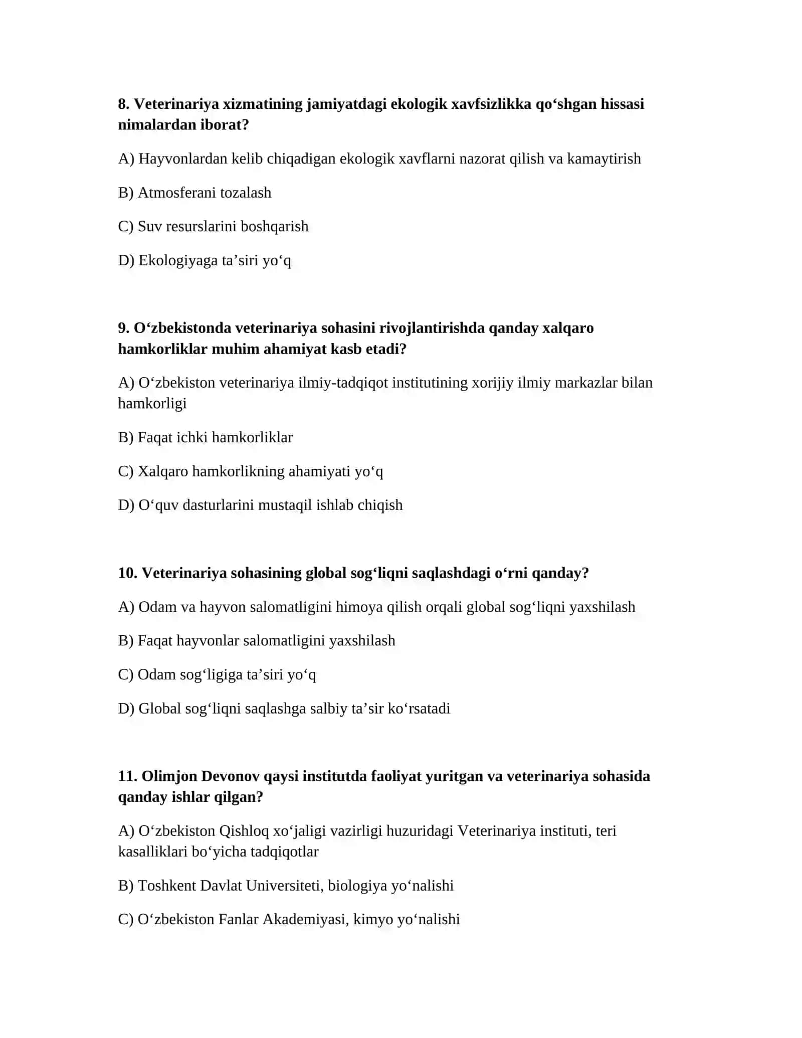 Veterinariya jamiyatda tutgan òrni 3