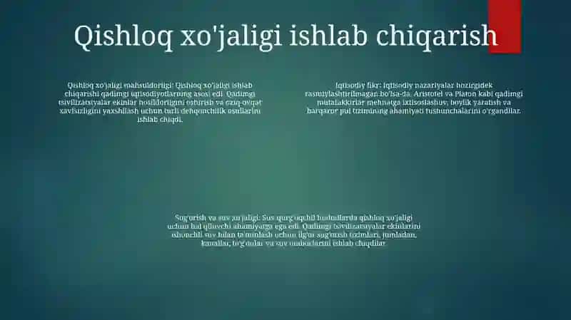 Qadimgi Sharqdagi Iqtisodiy G‘Oyalar 3
