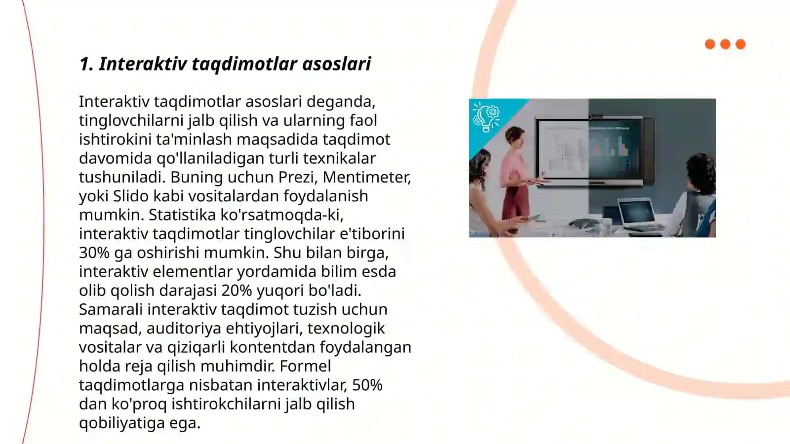 Interaktiv taqdimotlar yaratish 3