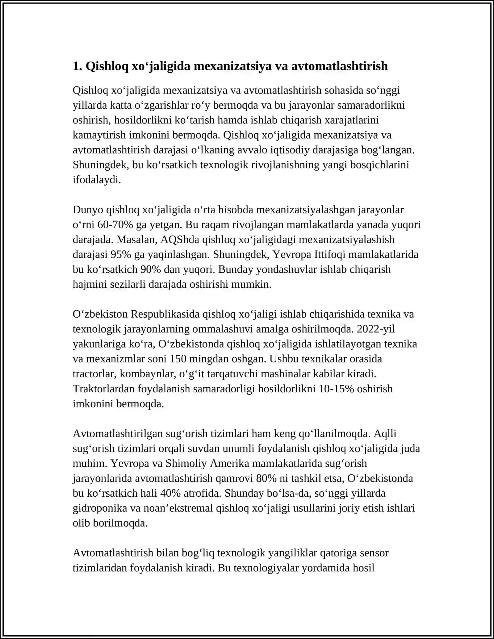 QISHLOQ XO'JALIGI VA SANOAT SOHASIDAGI O'ZGARISHLAR 3