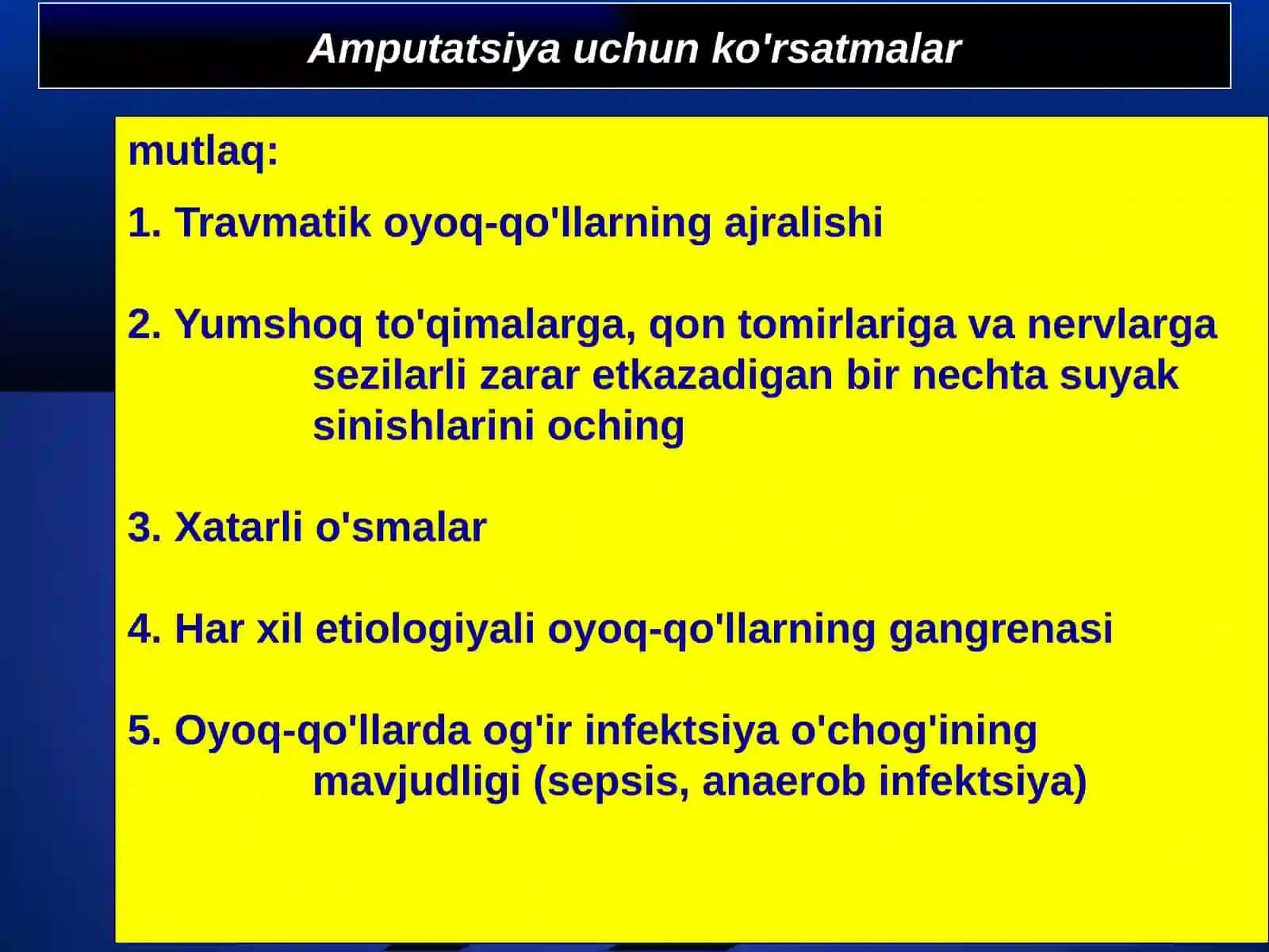 Qoʻlbarmoqlari amputatsiyasi va eksartikulyatsiyasi 3