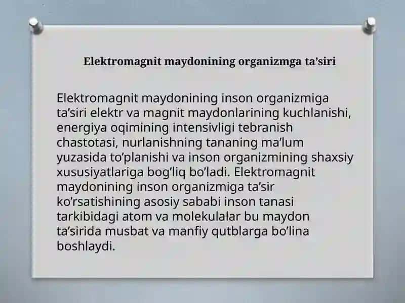 Elektromagnitmaydonlarining organiza g'atasi 3