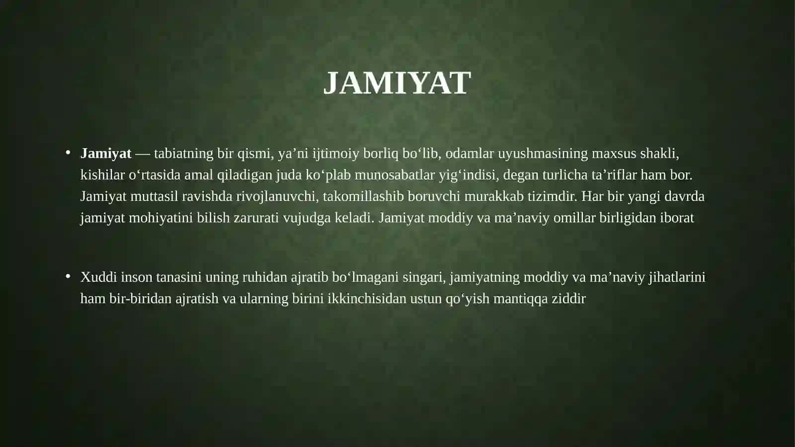 Jamiyat va inson falsafasi 3