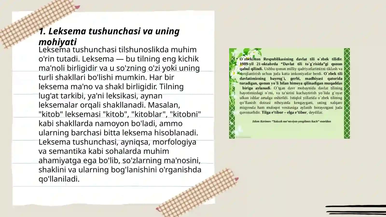 Leksemaning til birligi sifatidagi mohiyati 3
