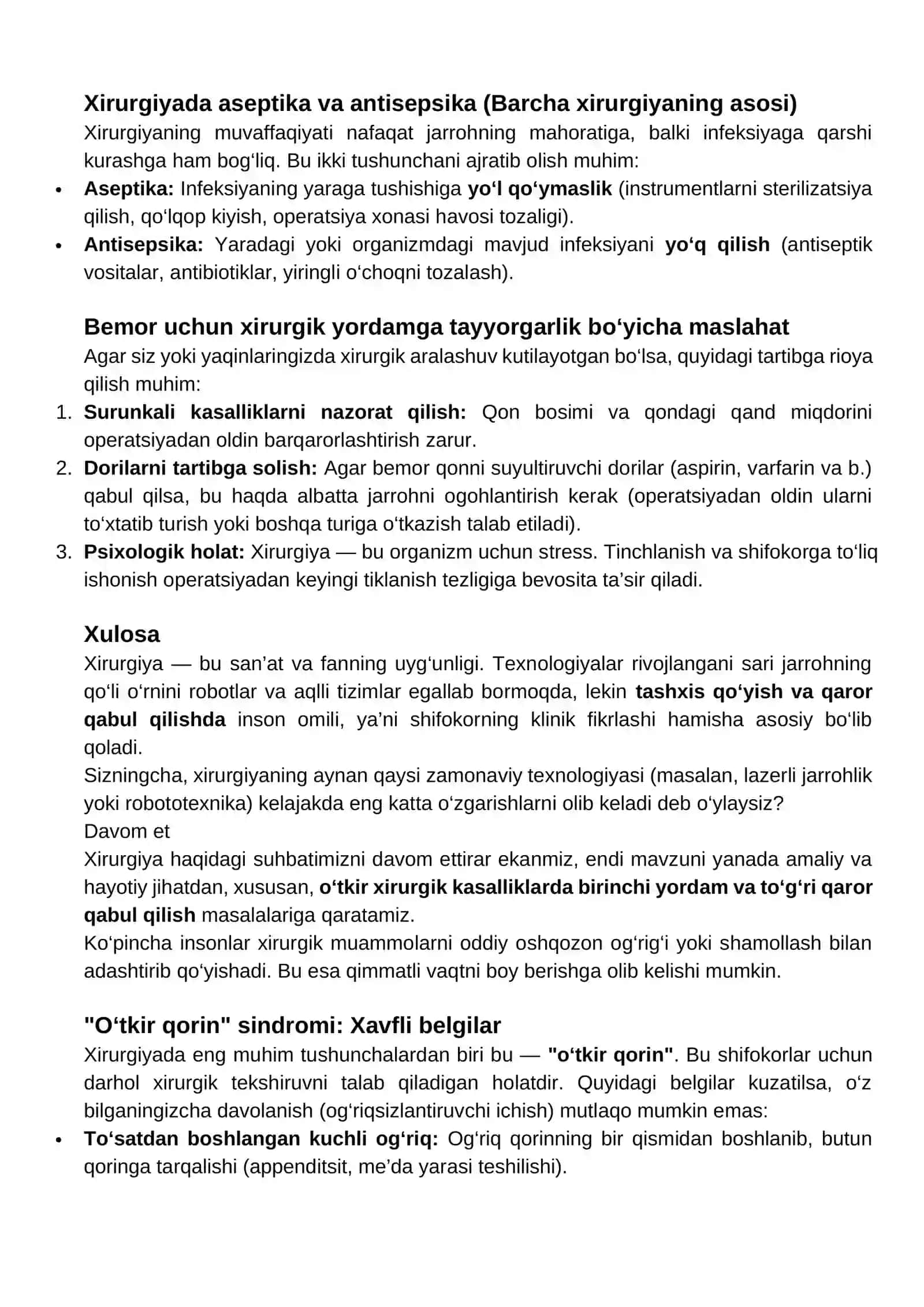 Xirurgiya va xirurgik kasalliklar to`g`risida tushuncha 3