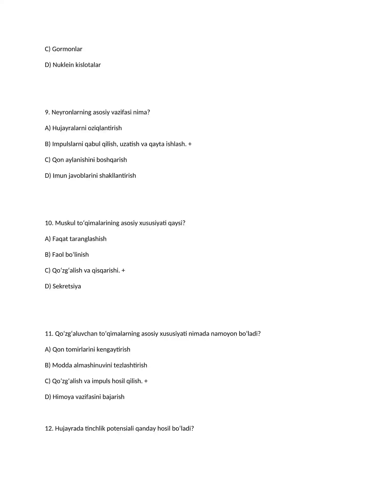 Qo'zg'aluvchan to'qimalarning umumiy fiziologiyasi 3
