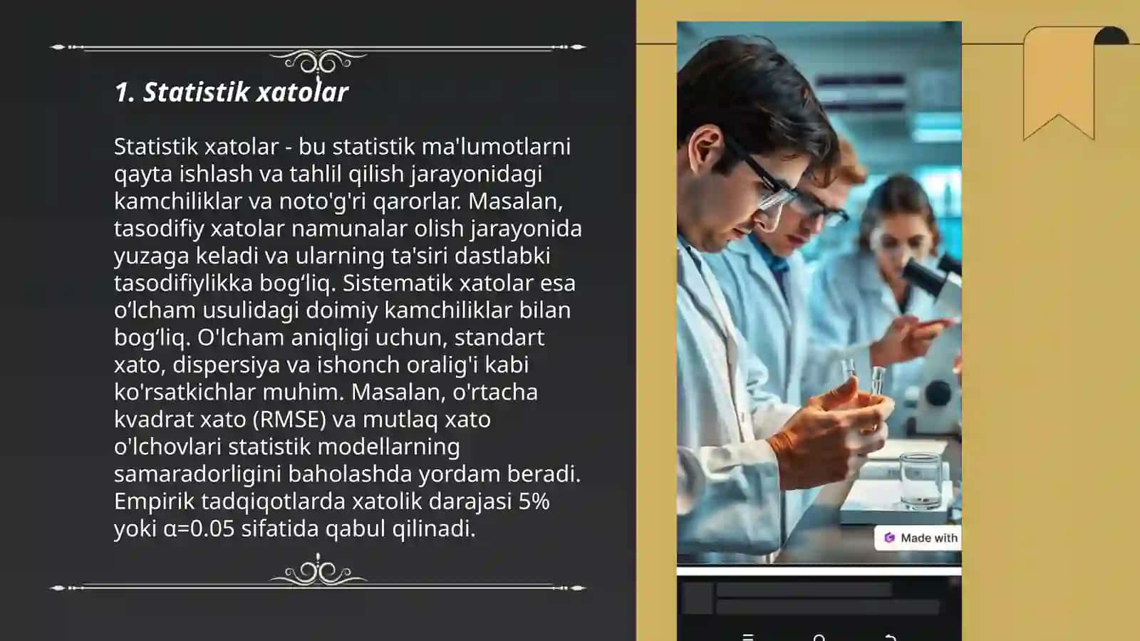 Xatoliklar nazariyasi elementlari 3