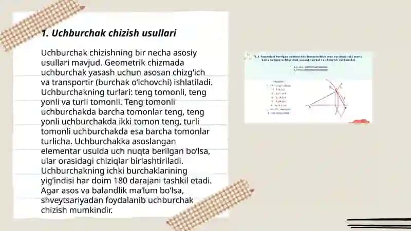 Uchburchak yasash usullari 3
