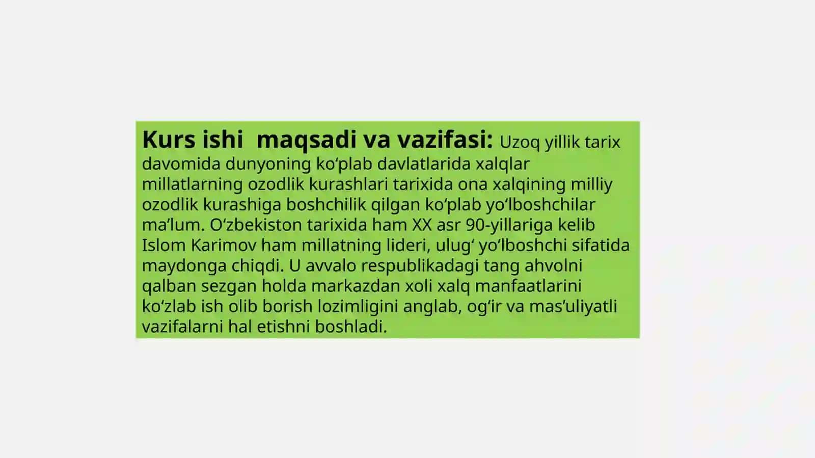 O‘ZBEKISTON DAVLAT SUVERENITETINING E’LON QILINISHI Reja 3