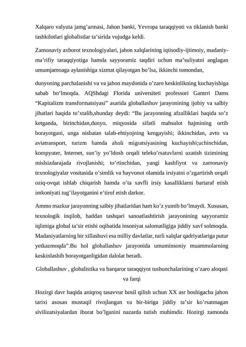 Globallashuv va globalistika 3