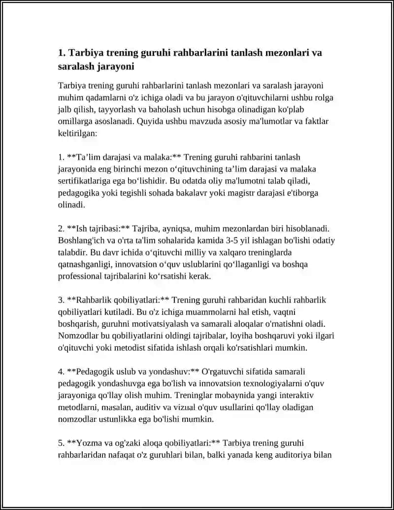 TARBIYA TRENING GURUHLARIDAGI BOSHLOVCHILARNI TAYYORLASH VA ATTESTATSIYA QILISH MASALALARI 3