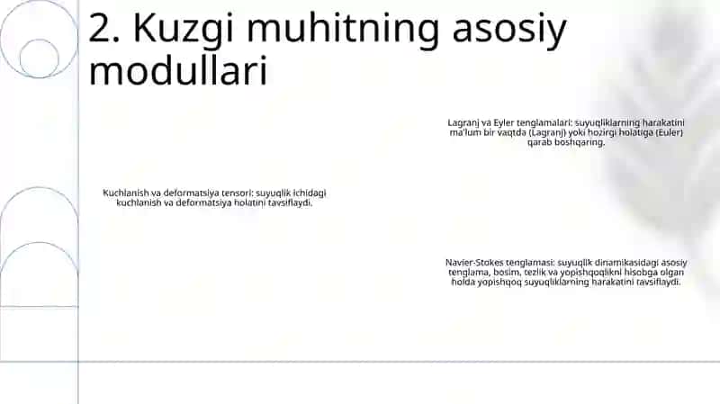 Tushish Muhitlarining Asosiy Modullari 3
