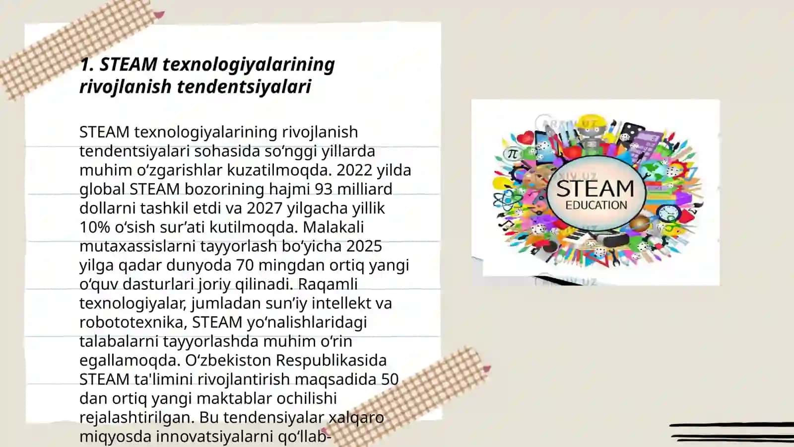 STEAM texnologiyasi konsepsiyasining zamonaviy tendentsiyalari 3