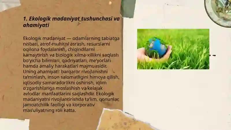 Ekologik madaniyat va barqaror rivojlanish 3
