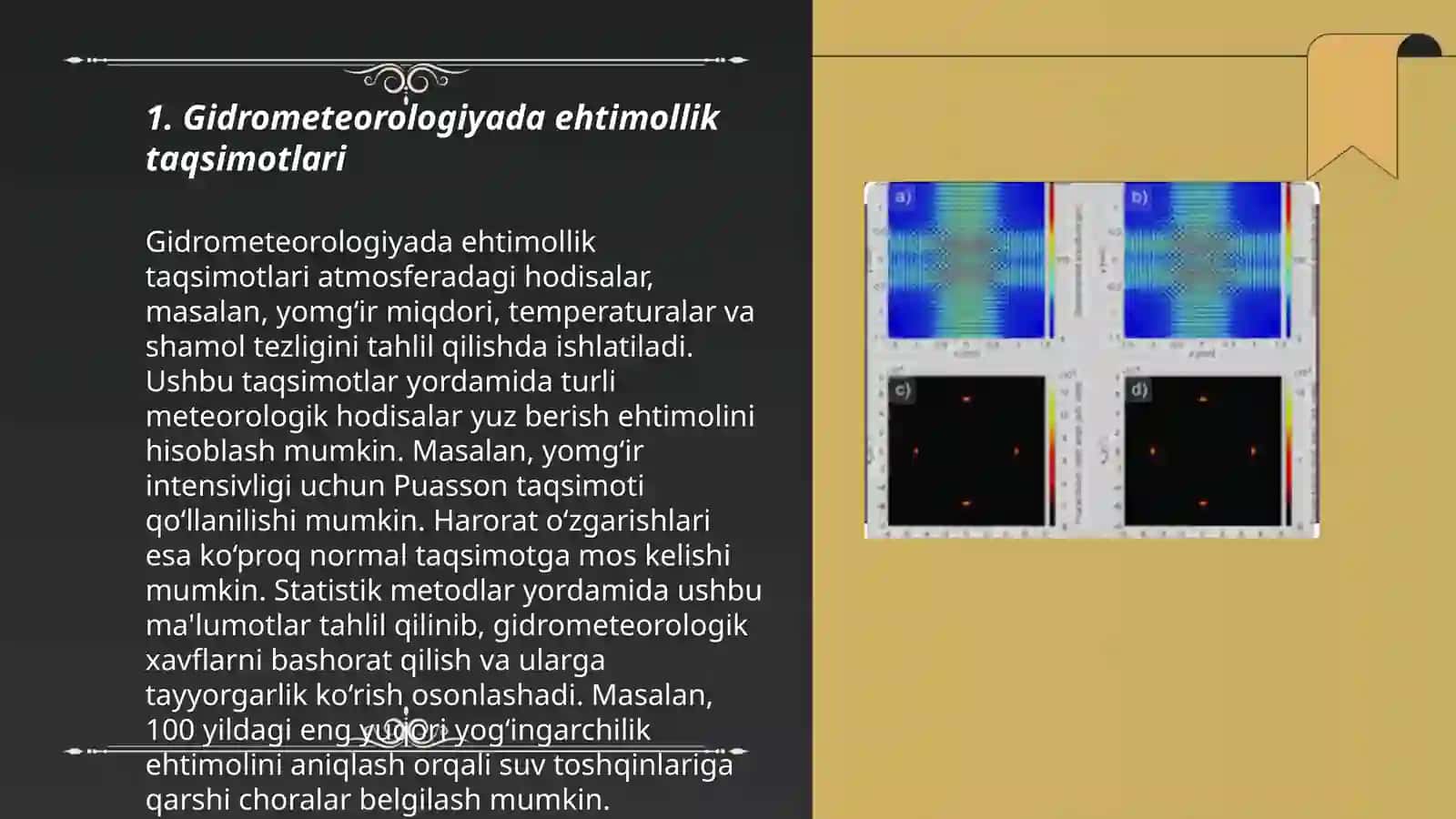 Gidrometeorologiyada qo‘llaniladigan asosiy taqsimot qonunlari 3