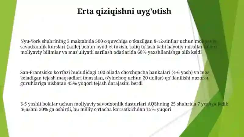 Bolalar uchun tejash strategiyasi 3