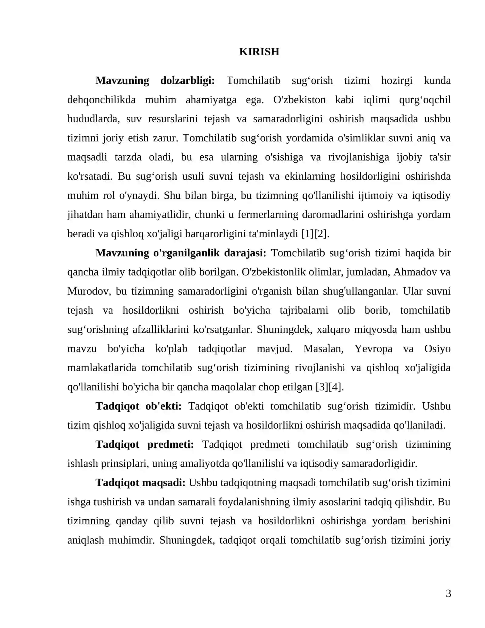 "Tomchilatib sug‘orish tizimini ishga tushirish va undan foydalanish" 3
