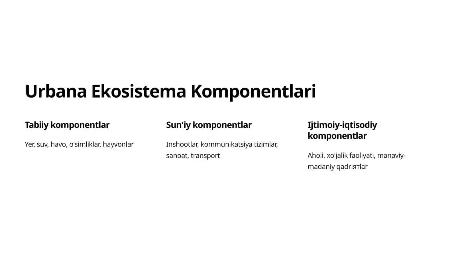 Urbana ekosistema bizulish holatlari 3