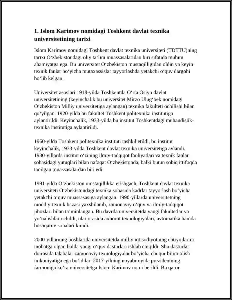 Islom Karimov nomidagi Toshkent davlat texnika universiteti 3