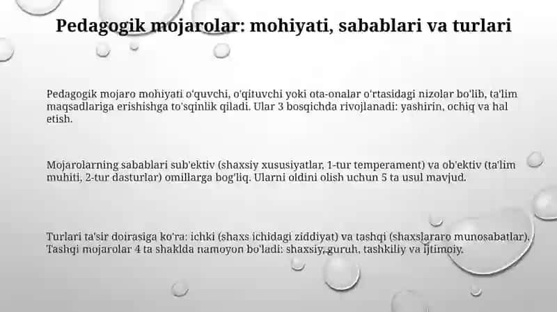 Pedagogik nizolar va ularni bartaraf etish tehnologiyasi 3