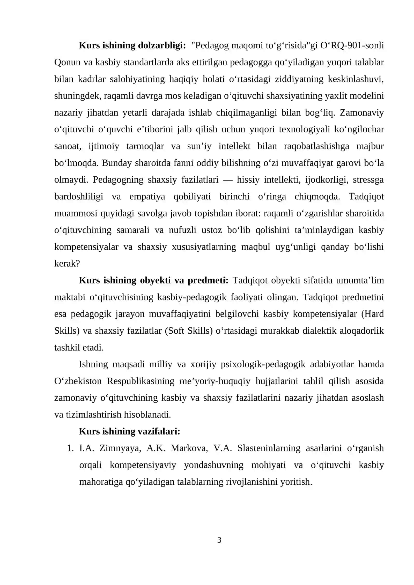 ZAMONAVIY TA’LIM MUHITINING O‘ZGARISHI SHAROITIDA PEDAGOGNING KASBIY VA SHAXSIY FAZILATLARI. 3