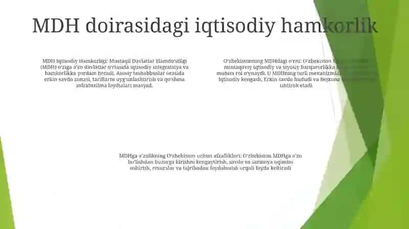 O'Zbekistonning Mdh Dagi O‘Rni 3