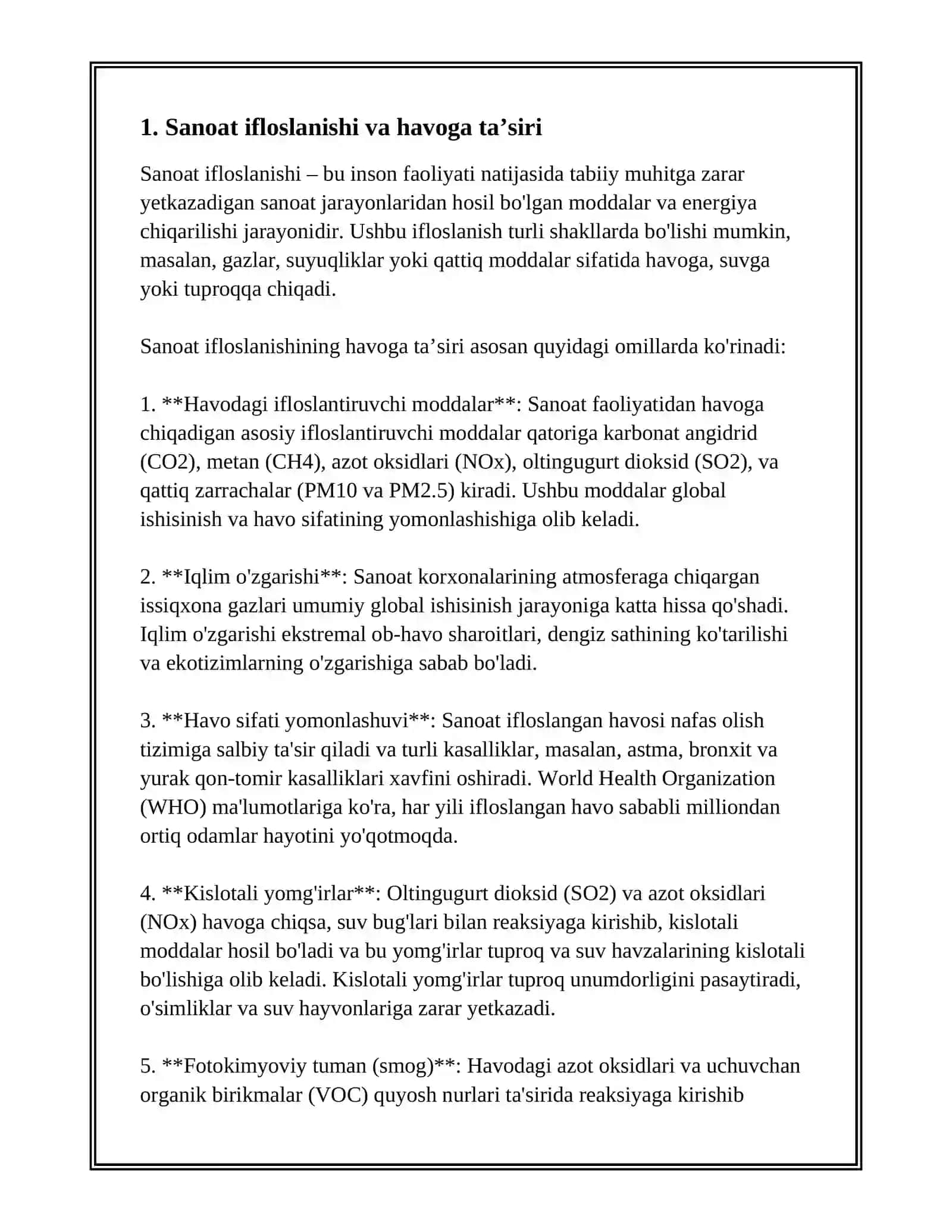 INSON FAOLIYATINING TABIATGA TAʼSIRI VA TABIATNI JAVOBI 3