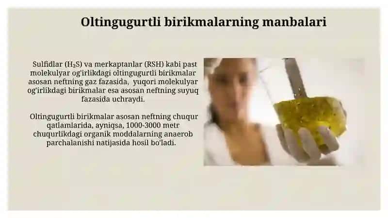 Oltingugurt va azot birikmalari 3