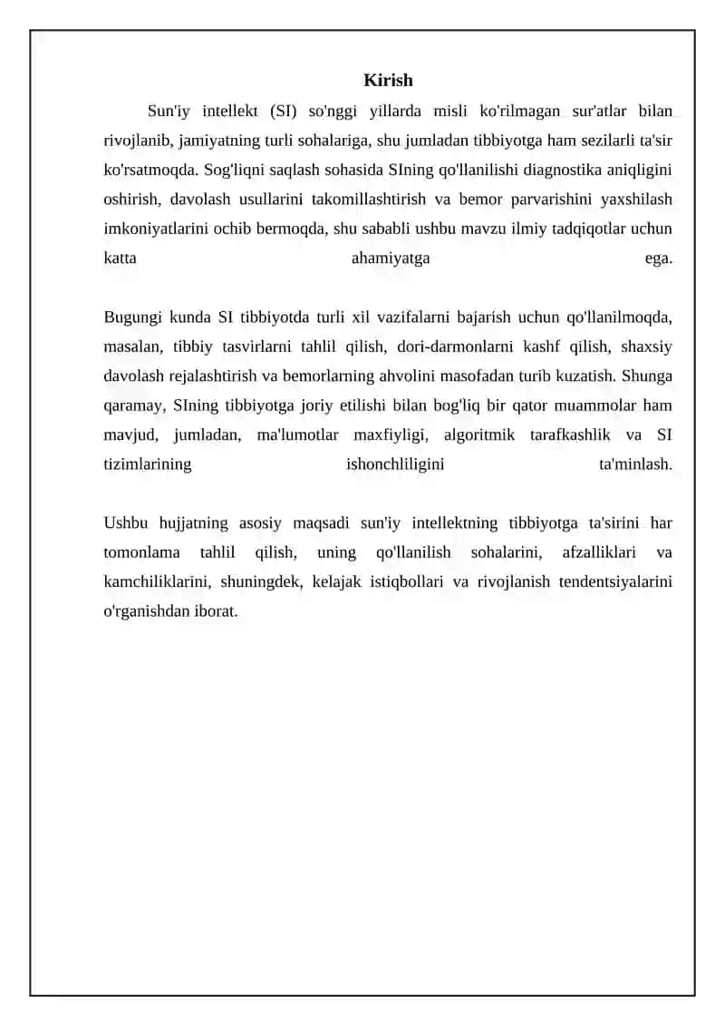 Sun'iy intellektning tibbiyotdagi qo'llanilishi va afzalliklari 3