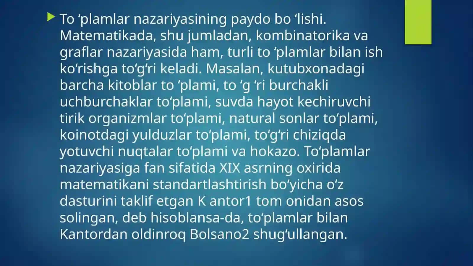 To'plamlar nazariyasi 3