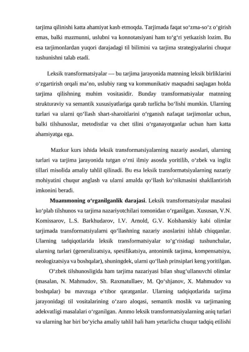 Tarjimada leksik transformatsiyalarning nazariy va amaliy asoslari 3