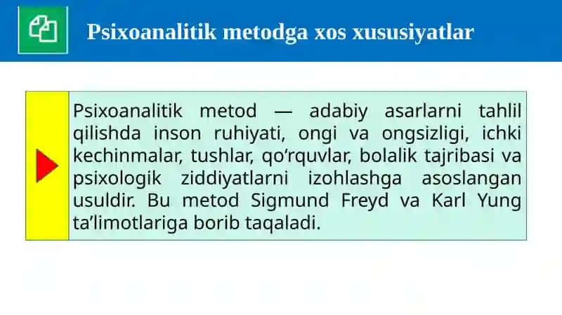 Psixoanalitik Metodga Xosxususiyatlar Abdulla Qahhorning sarob romani 3