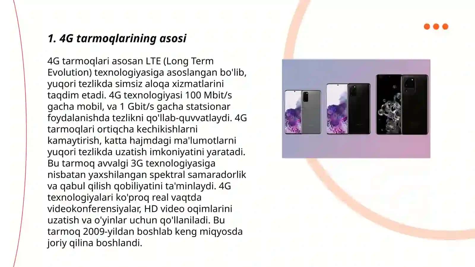 4G tarmoq arxitekturalari kabi sotali tarmoq konsepsiyalari 3