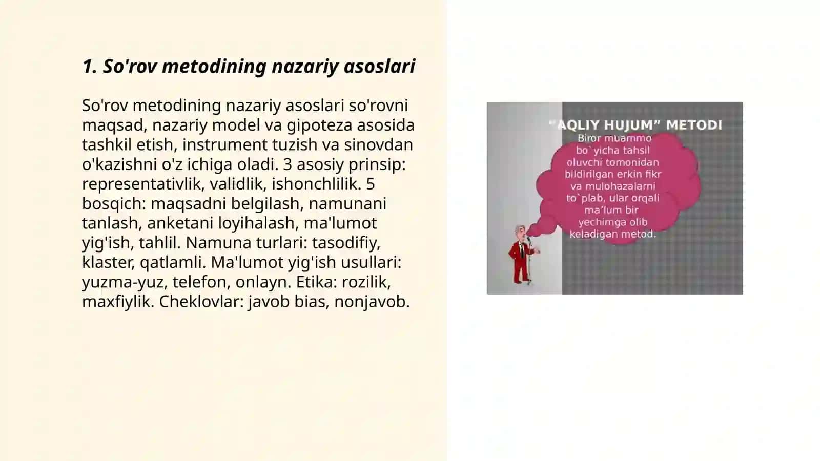 So'rov metodi va o'tkazilgan tadqiqotlar 3